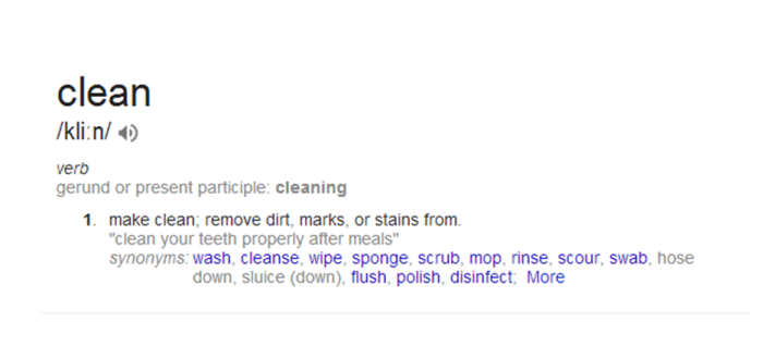 clean definition 2